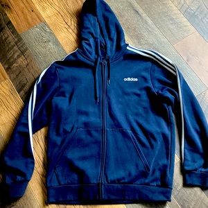 Adidas Navy Blue Full Zip Hoodie